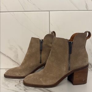 Women's Tan Suede Ankle Boots